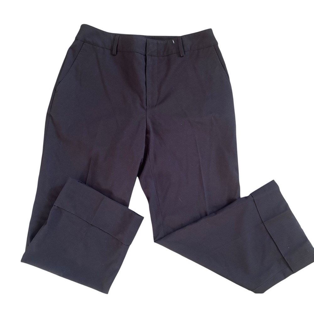 Womyn Brown Cropped Cuff Dress Pants Size 8